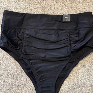 Black Cheeky High-Rise Swim Bottoms